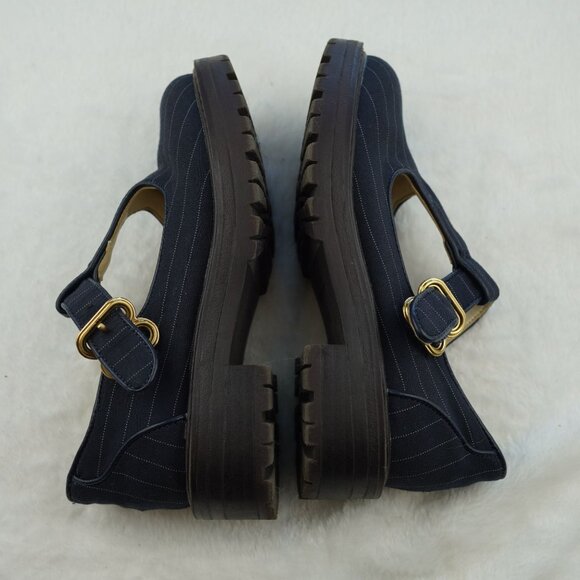 Sam Edelman Girls Taelor Kids Pinstripe Loafers Platform Size 12M - Picture 6 of 10